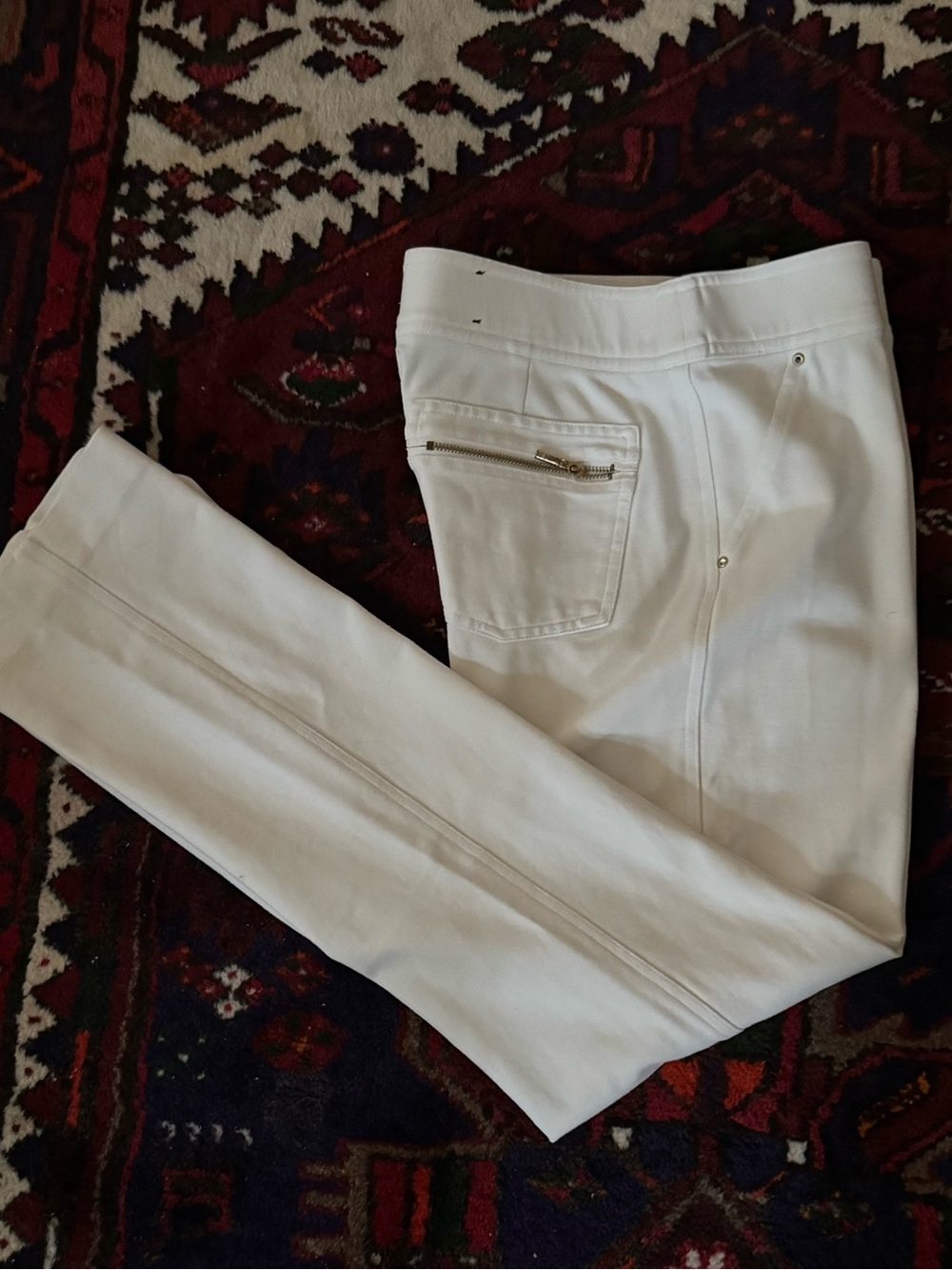 INC International Concepts Ivory Slim Dress with Zip Pocket